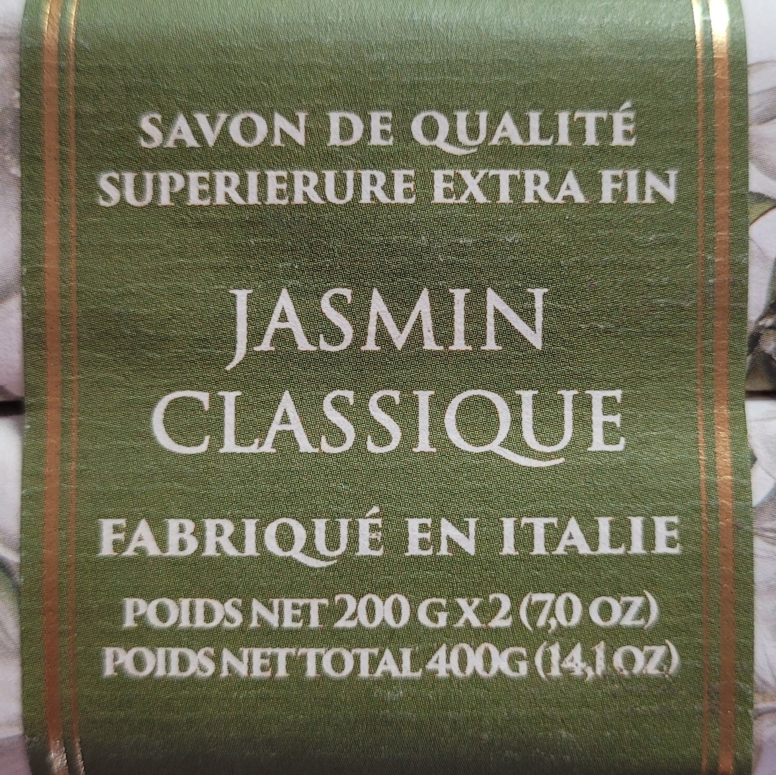 Classic Jasmine Hopificio Finest Triple Milled Soap 7 oz Lot of 2 Italy New