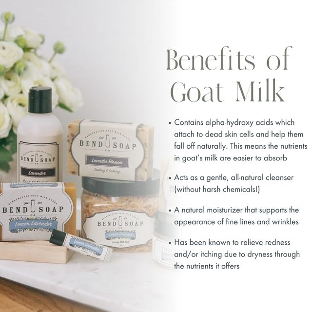 4 x 4.5 oz Handmade Unscented Goat Milk Soap Bars for Dry & Sensitive Skin