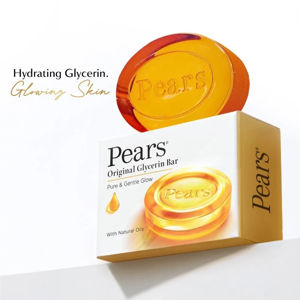 Pears Original Glycerin Soap Bar Gentle Glow 98% Pure Glycerin Soap (125gms x 4)