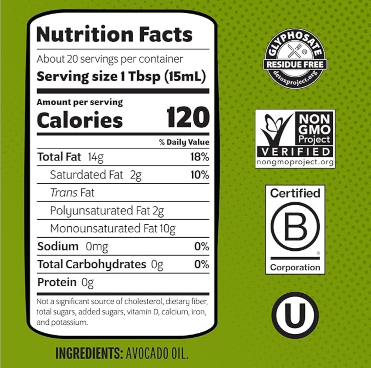 Chosen Foods 100% Pure Avocado Oil – 67.6 fl oz *Total 2 Liter* EXP 08/27