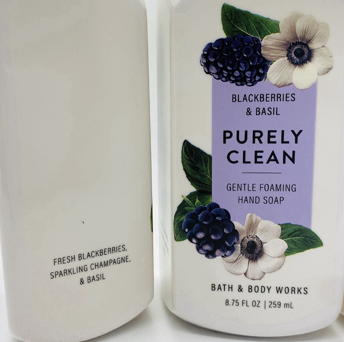 3 BATH & BODY WORKS WHITE BARN BLACKBERRIES & BASIL GENTLE FOAMING HAND SOAP