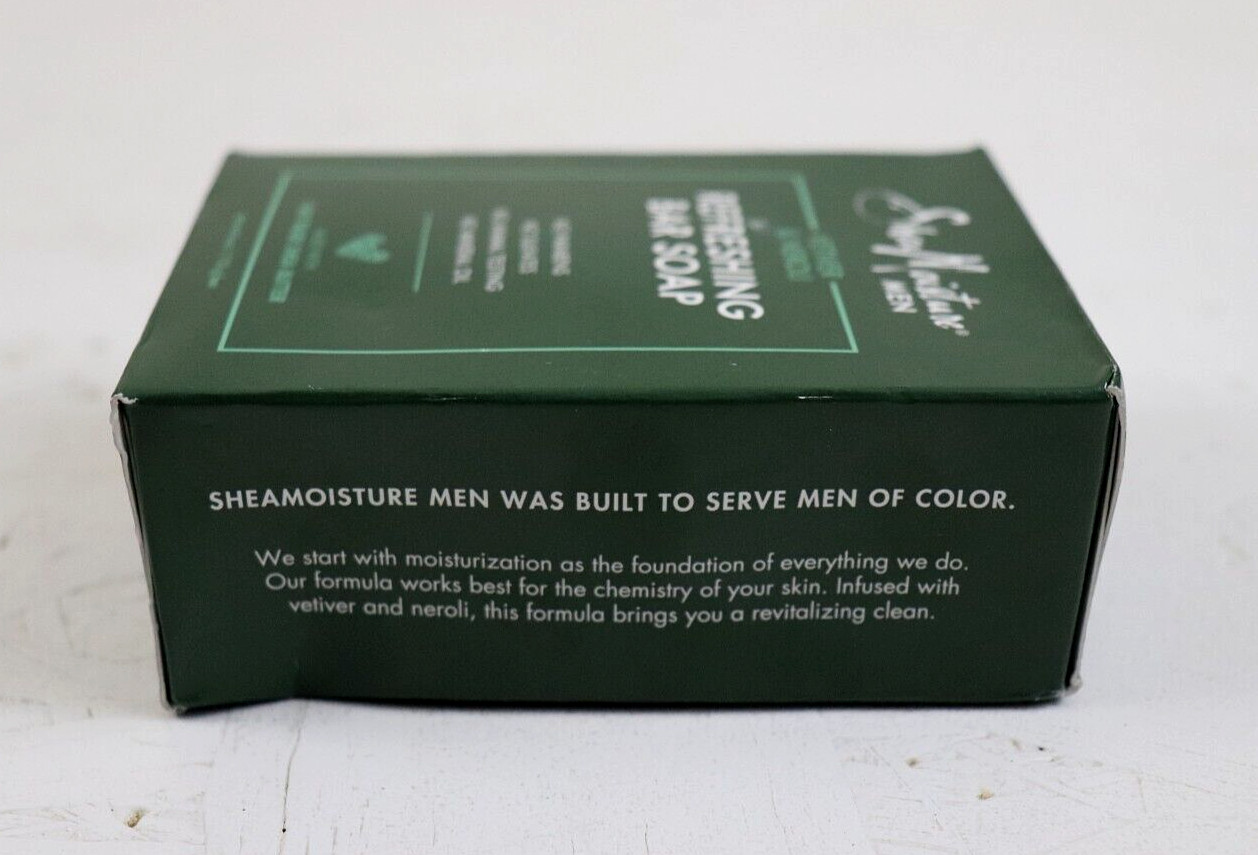 Shea Moisture Men Vetiver & Neroli Refreshing Bar Soap 4oz Shea Butter
