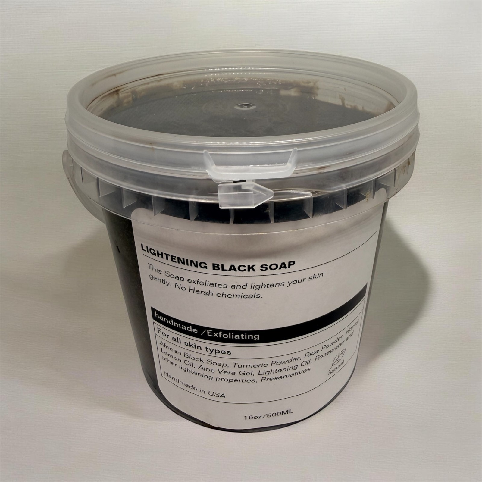 Lightening Moroccan Black Soap 16Oz