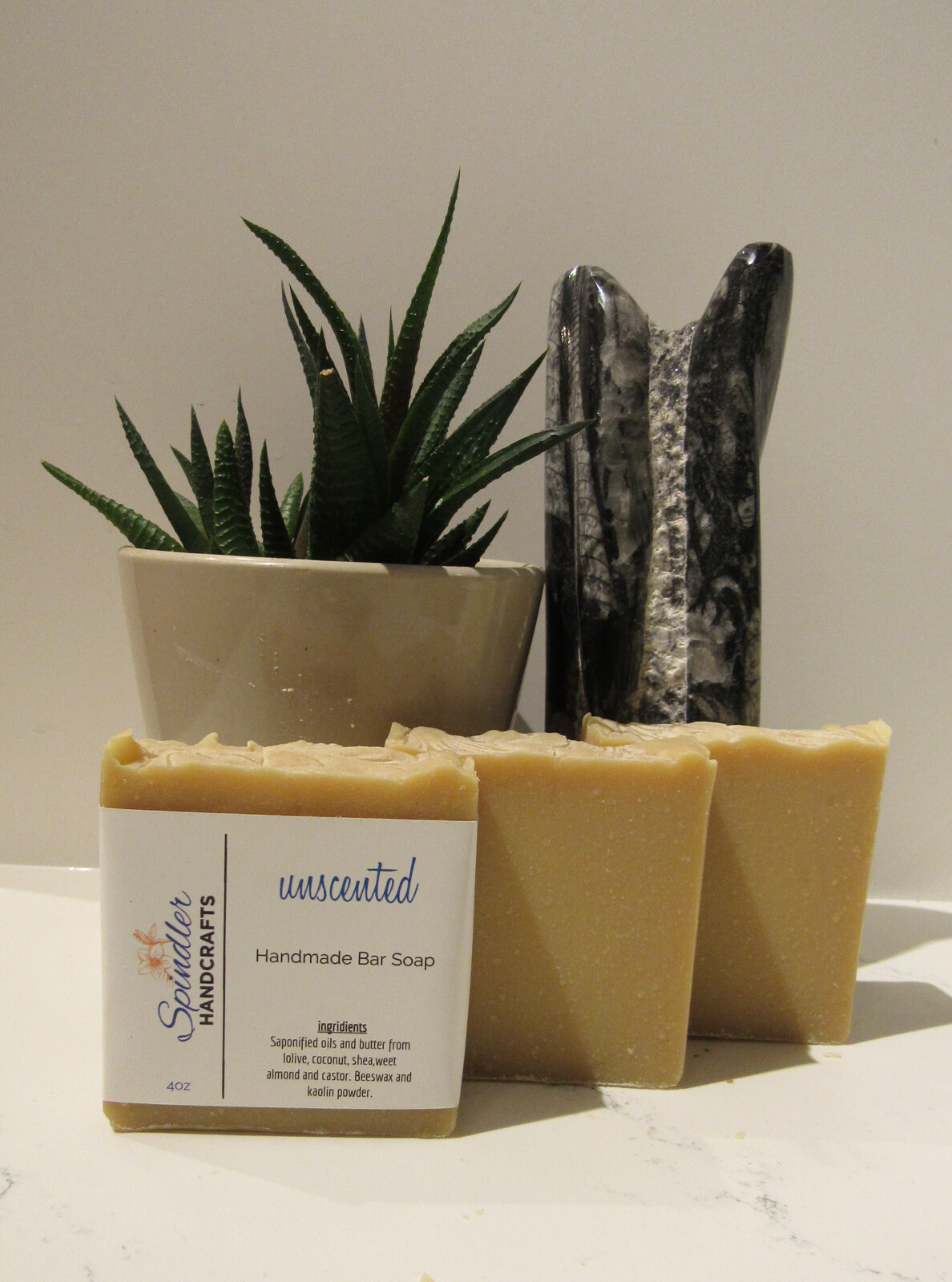 UNSCENTED – Moisturizing Handmade-Homemade Shea Kaolin Clay Bar Soap, wt. 4oz
