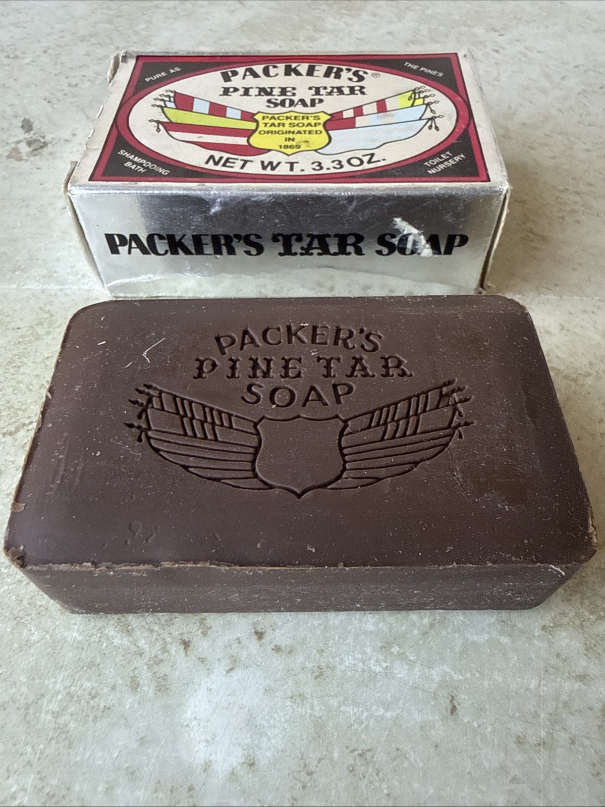 1970’s-80’s Vintage Packer’s Pine Tar Soap, 3.3 Oz., New In Box!
