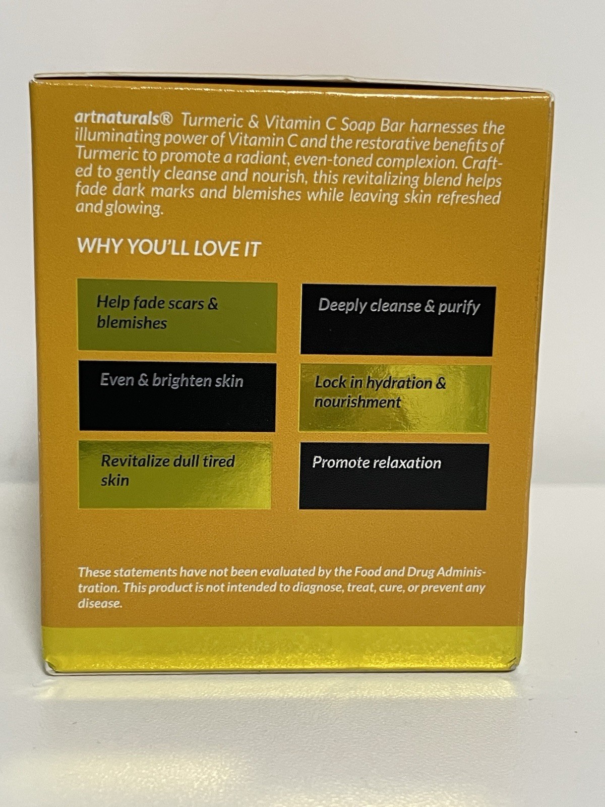 ArtNaturals Turmeric & VitaminC Soap Bars with Shea butterTotalmente nuevo