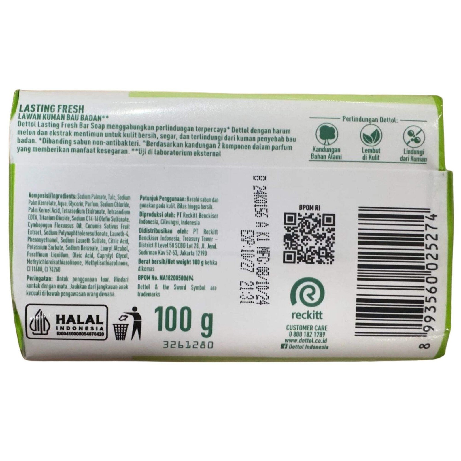 Dettol Cool Antibacterial Bar Soap – 100g
