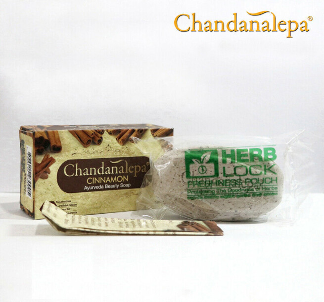 New Chandanalep Ayurveda Natural Cinnamon Herbal Beauty Soap Germ Killing SOAP