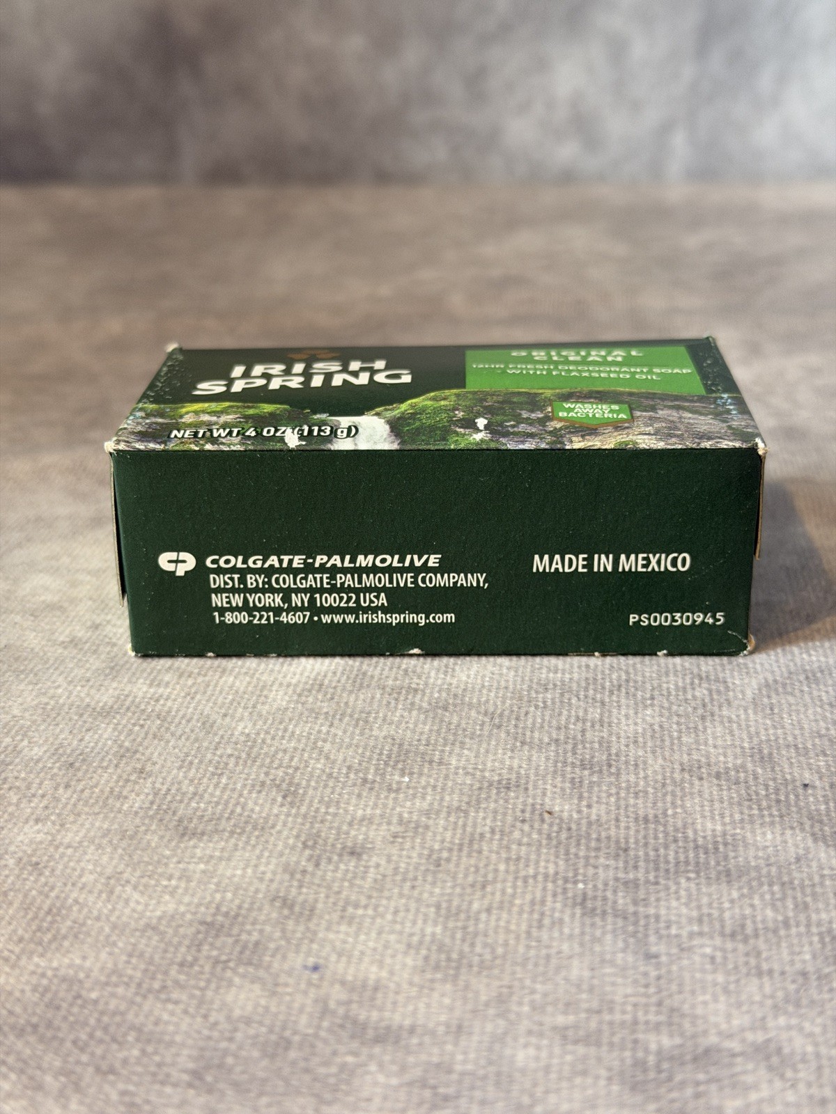 Irish Spring Original Clean 12HR Fresh Deodorant Soap 4 Oz (113g)
