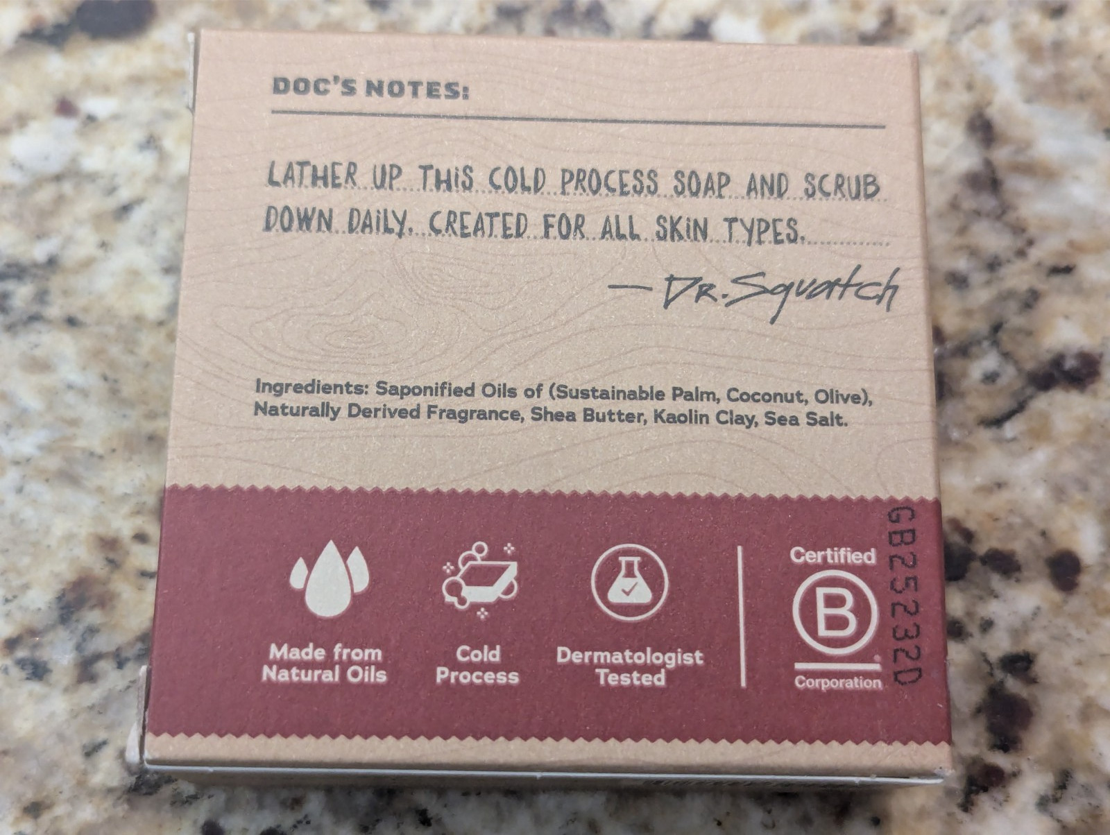 Dr Squatch Men’s Natural Soap Bay Rum 5 oz bar