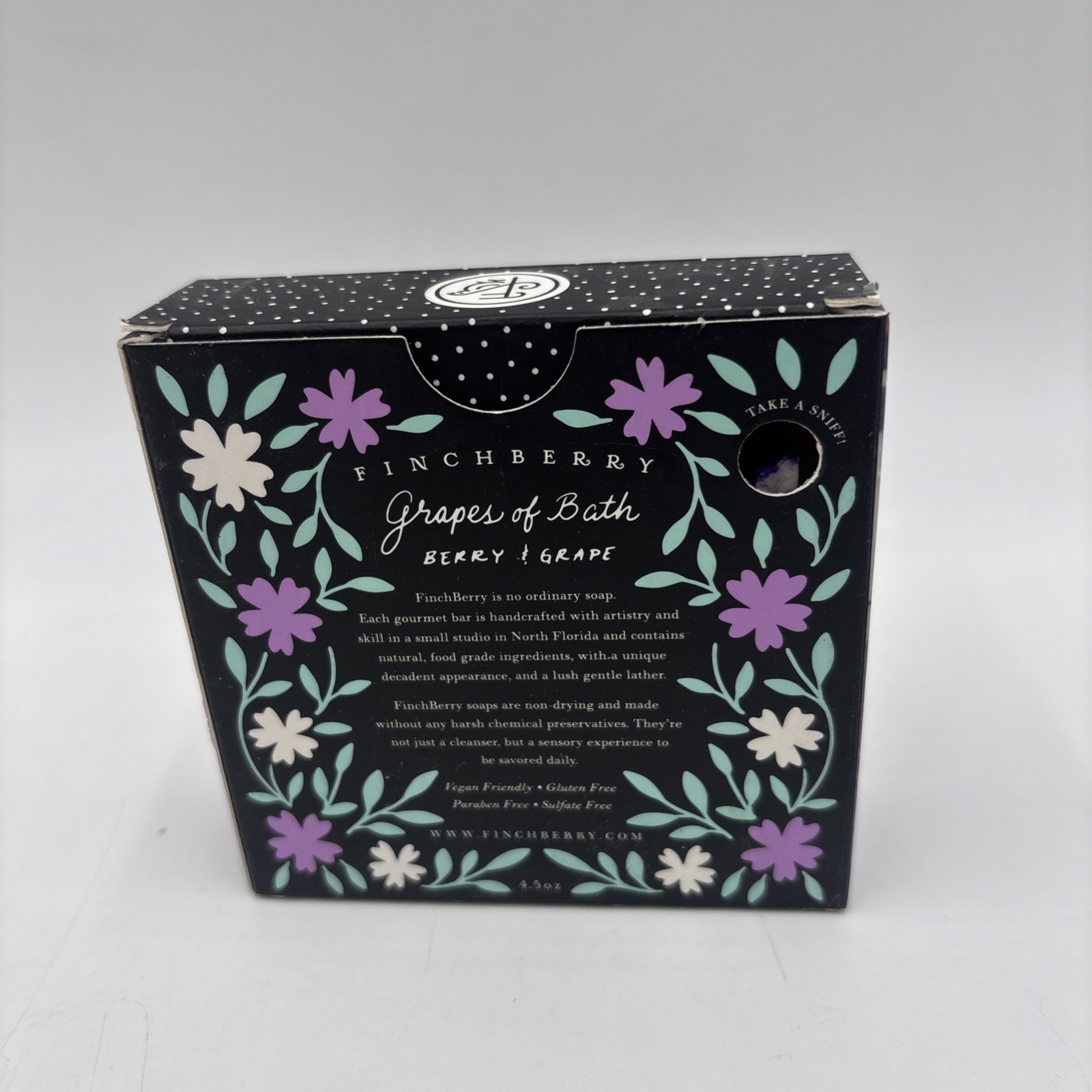 Finchberry Grapes of Bath Berry & Grape Gourmet Handcrafted Soap 4.5 oz New