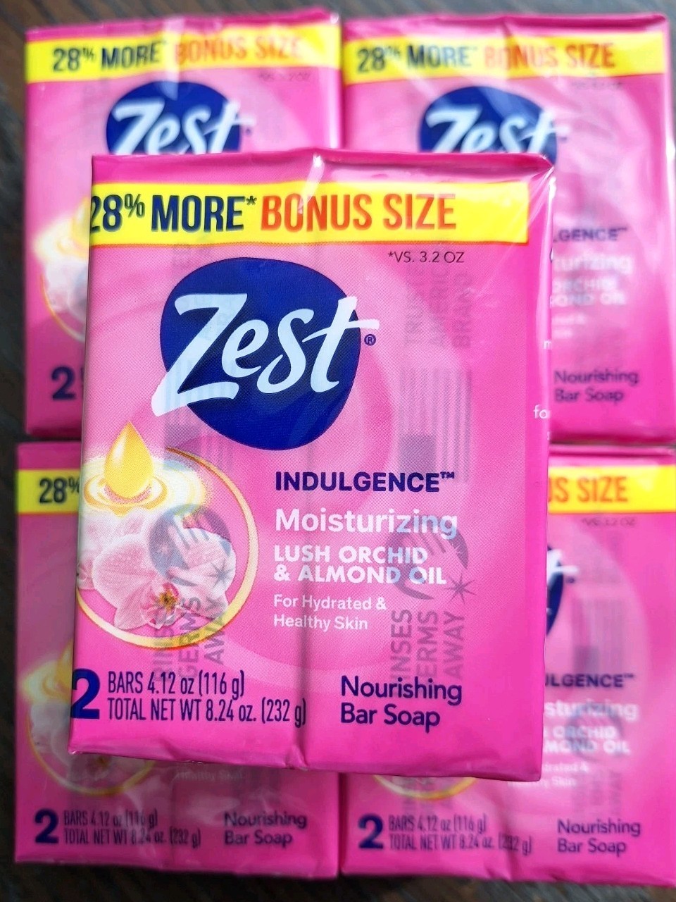 (5) PKs 10 BARS ZEST Moisturizing Lush Orchid & Almond Oil Soap Bars 4.12oz EA