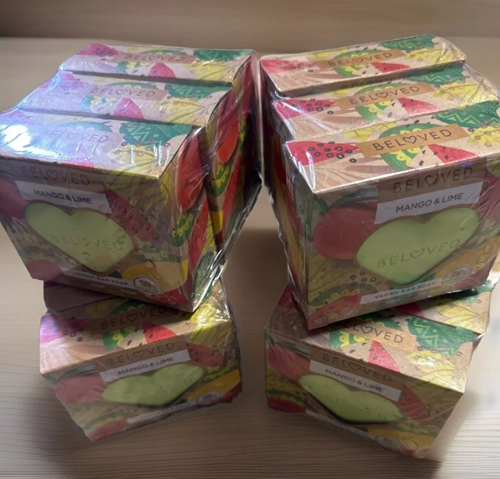 12 New Bars Love Beauty And Planet Beloved Vegan Bar Soap, Mango & Lime