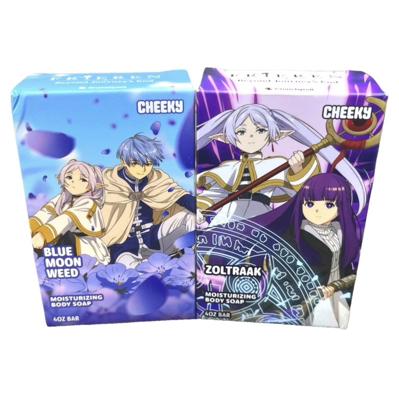 Cheeky Soap x Frieren Himmel & Fern Blue Moon Weed/Zoltrakk 4oz Set Of 2 Bars