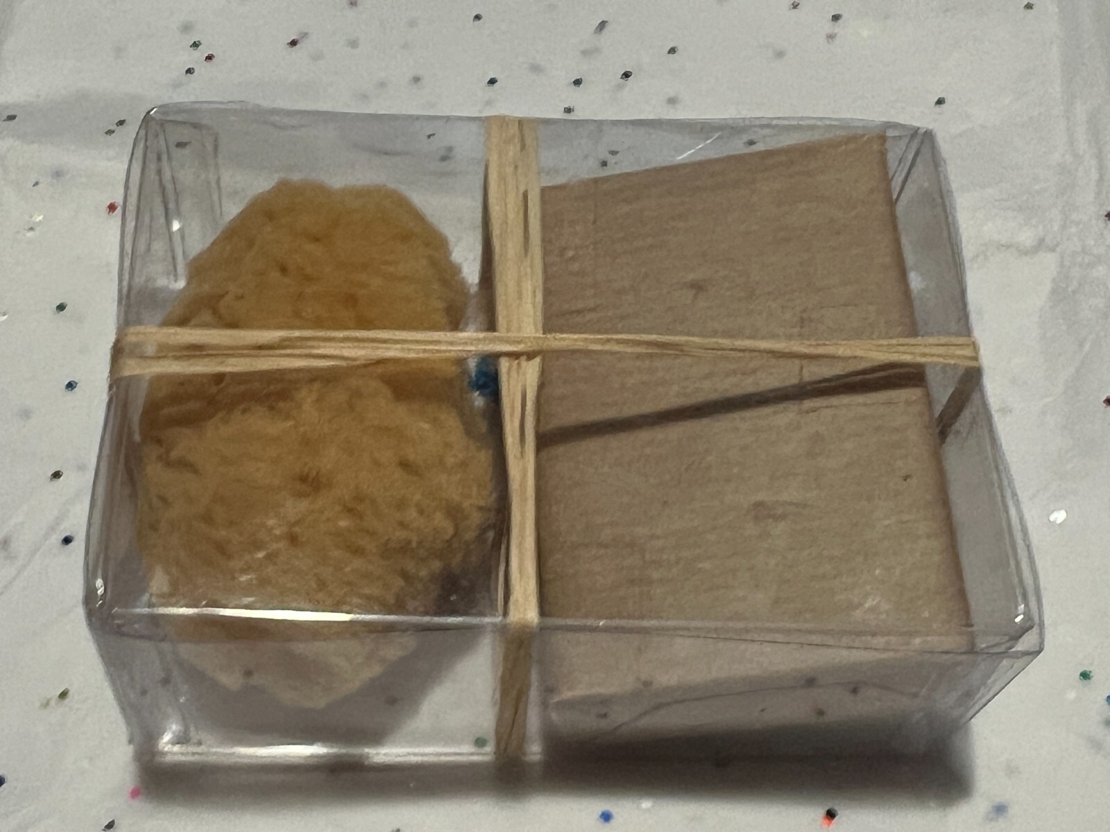 3PC Set Pure Greek Handmade Olive Oil Soap, Loaf Sponge & Glass Evil Eye