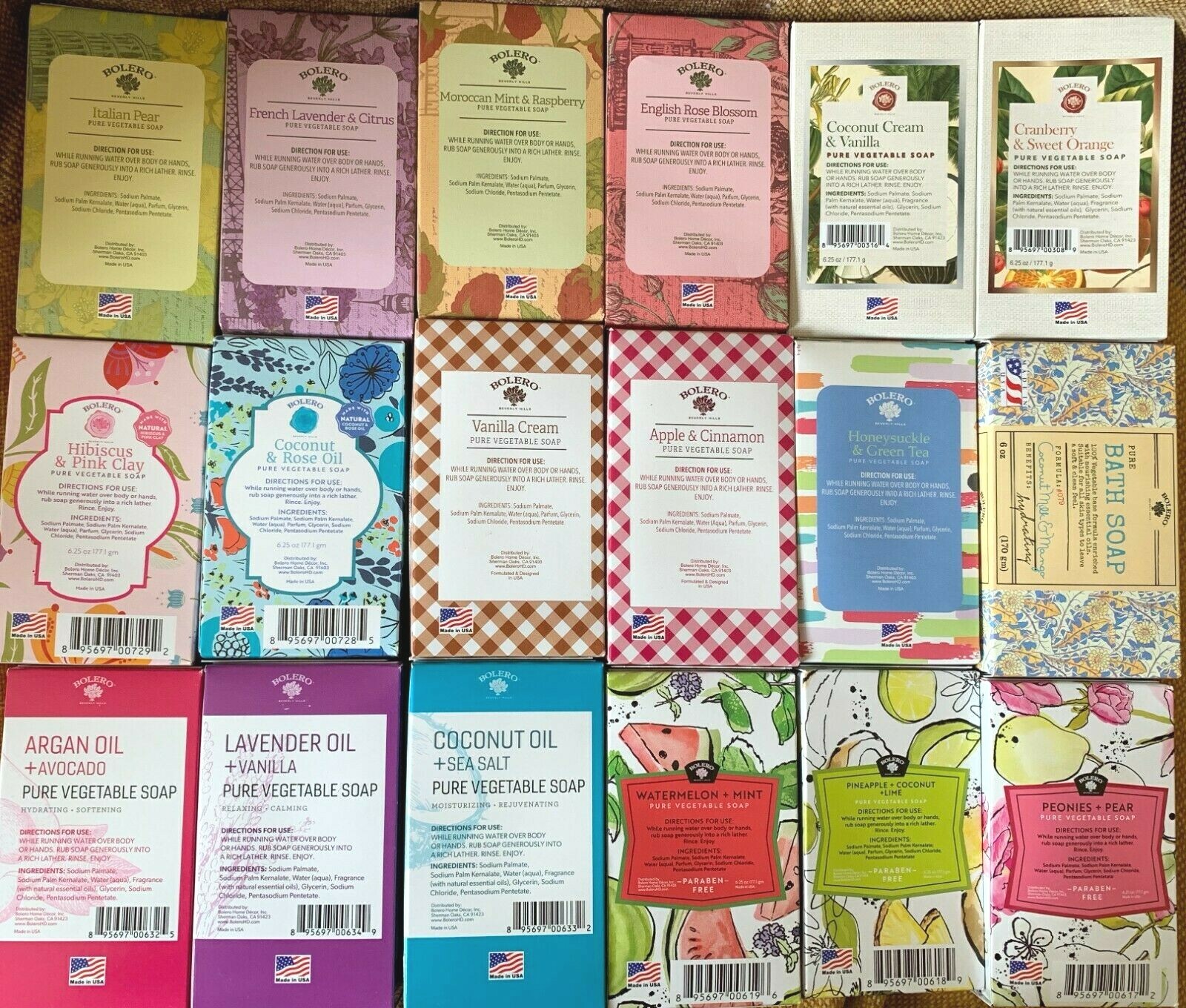 BOLERO***Pure Vegetable Or Plant~Based Soap***yOU chOOsE Scent(s)~~NEW~~SEALED