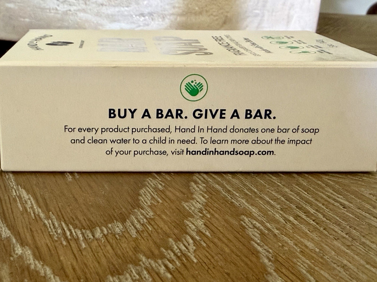 Hand in Hand Sustainable Suds Fragrance-Free Bar Soap, Vegan Palm Oil-Free 5 oz