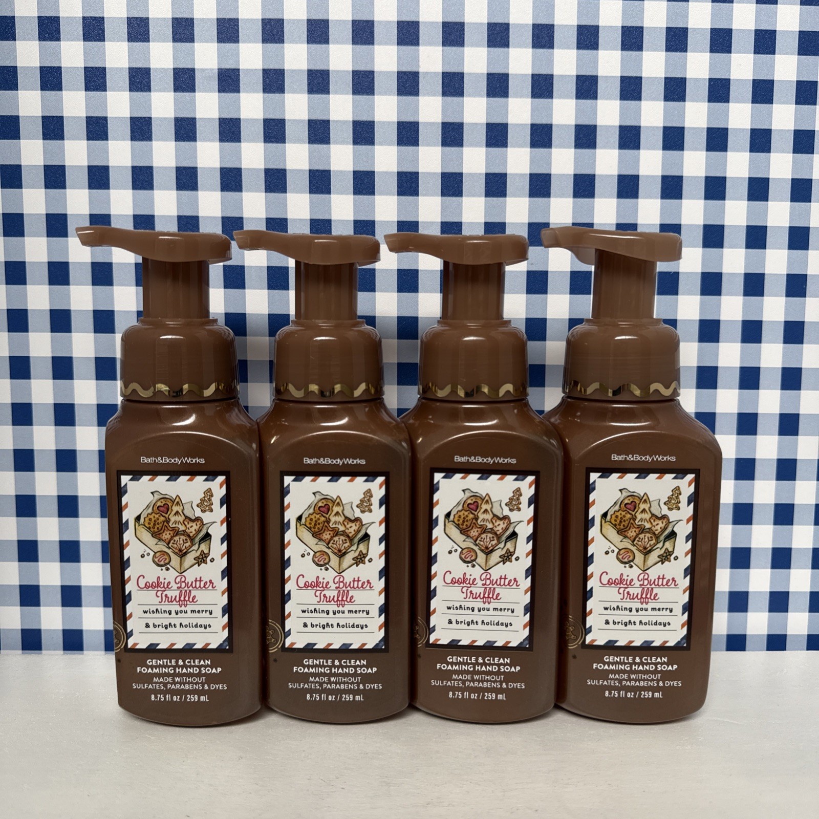 4X ~ Bath & Body Works ~ COOKIE BUTTER TRUFFLE ~ Gentle Foaming Hand Soap