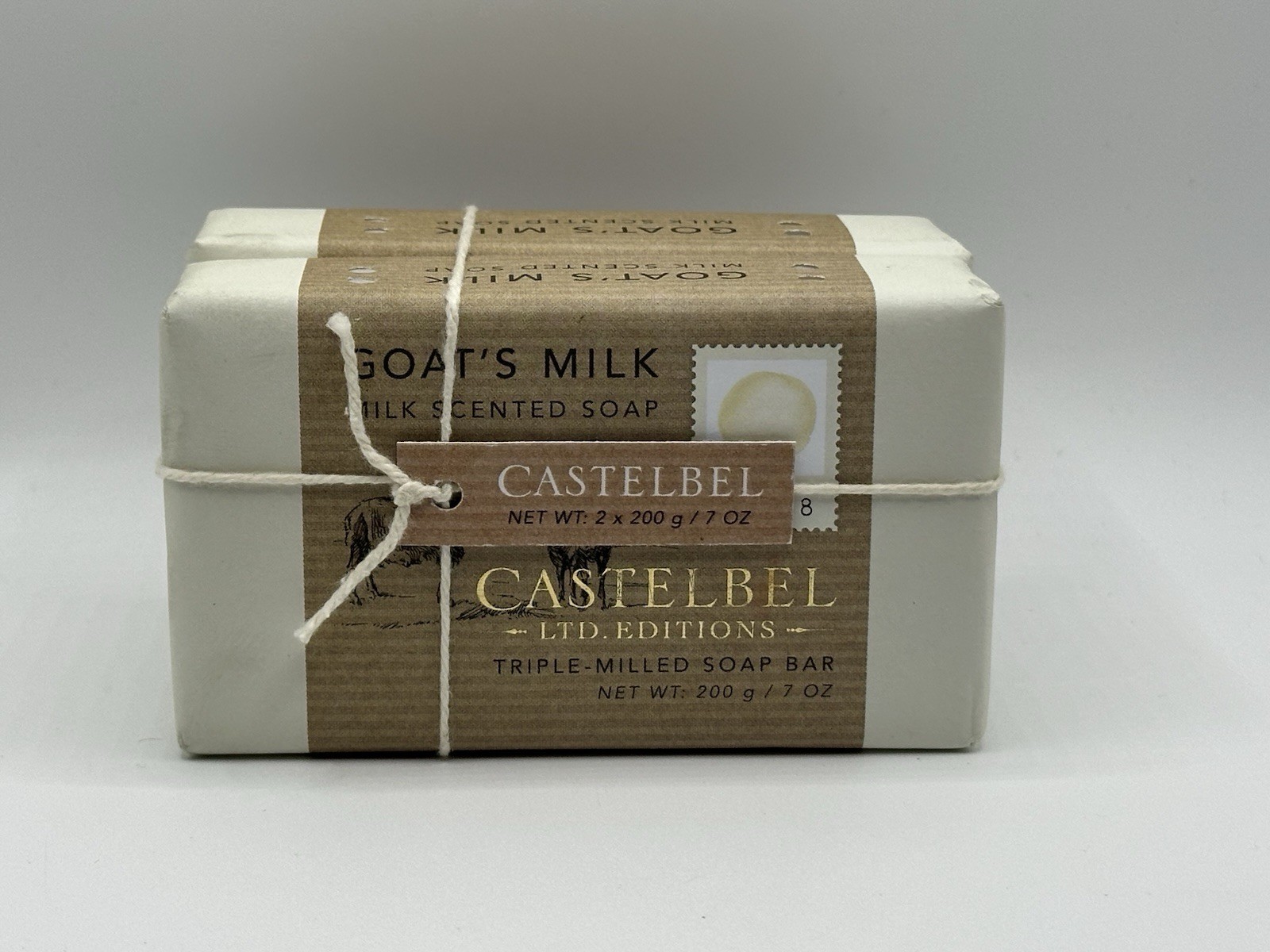 Castelbel Goat’s Milk Soap Set of 2 x 200g Bars Made in Portugal Ltd Edition NWT