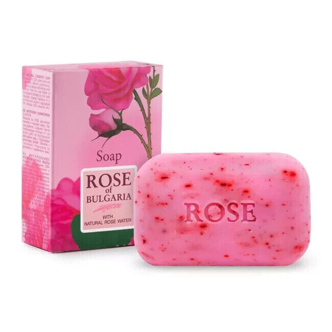 Natural Bulgarian Rose Water Soap rose petals -Rose of Bulgaria -Biofresh, 100g