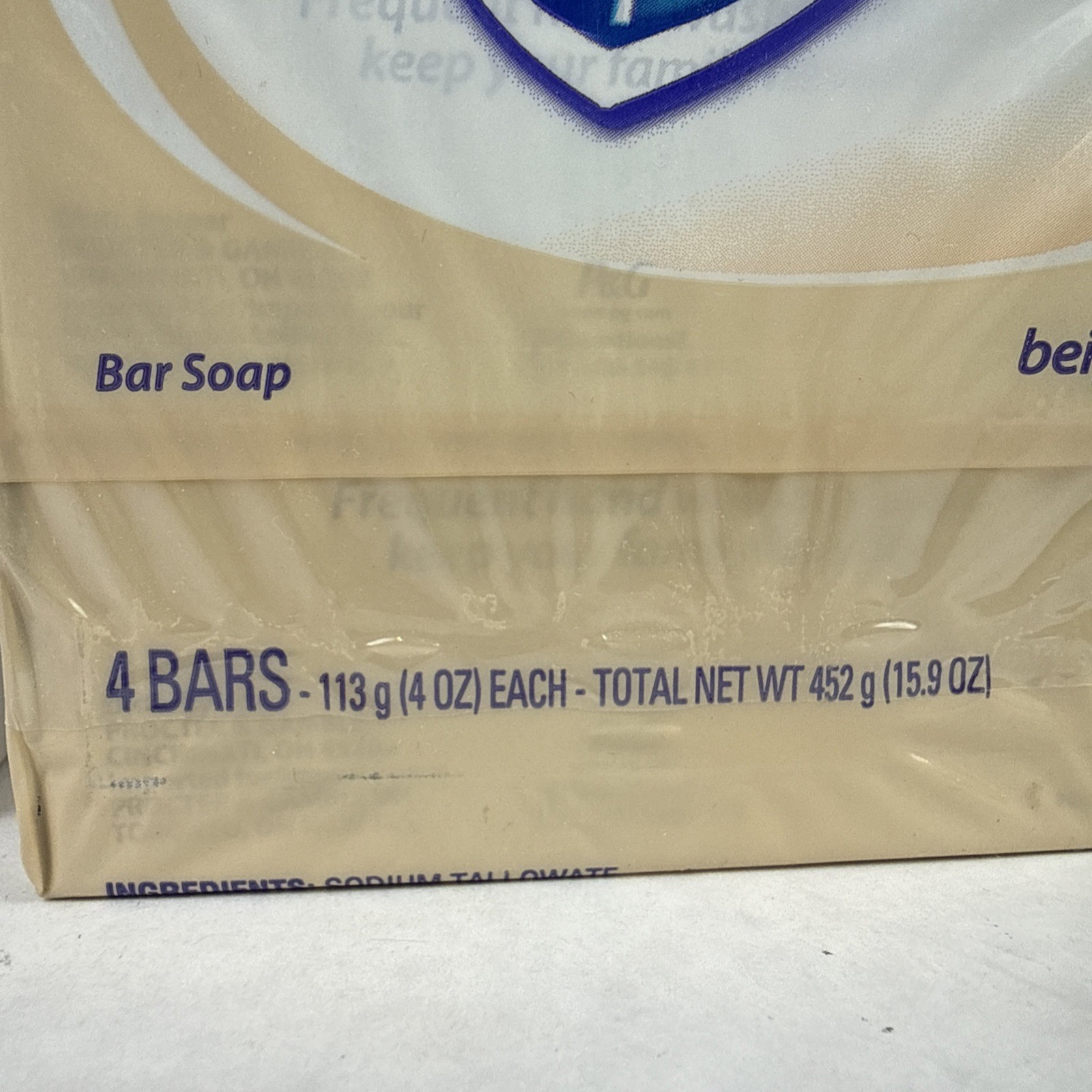 Lot Of 3 Packs-Safeguard Antibacterial Deodorant Bar Soaps Beige 4 Bars Per Pack