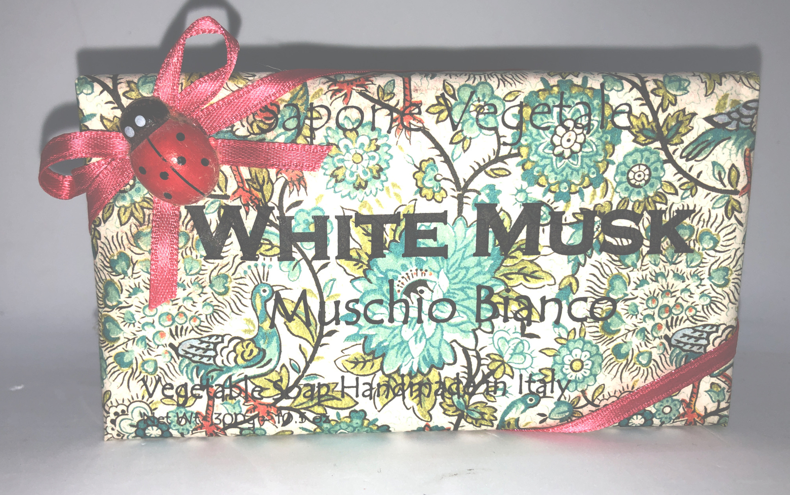 White Musk Vegetable Soap Bar Sapone Vegetale Handmade in Italy 10.5 oz New