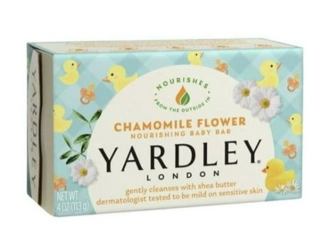 4oz Yardley London Chamomile Flower Scent + Shea Butter Nourishing Baby Bar Soap