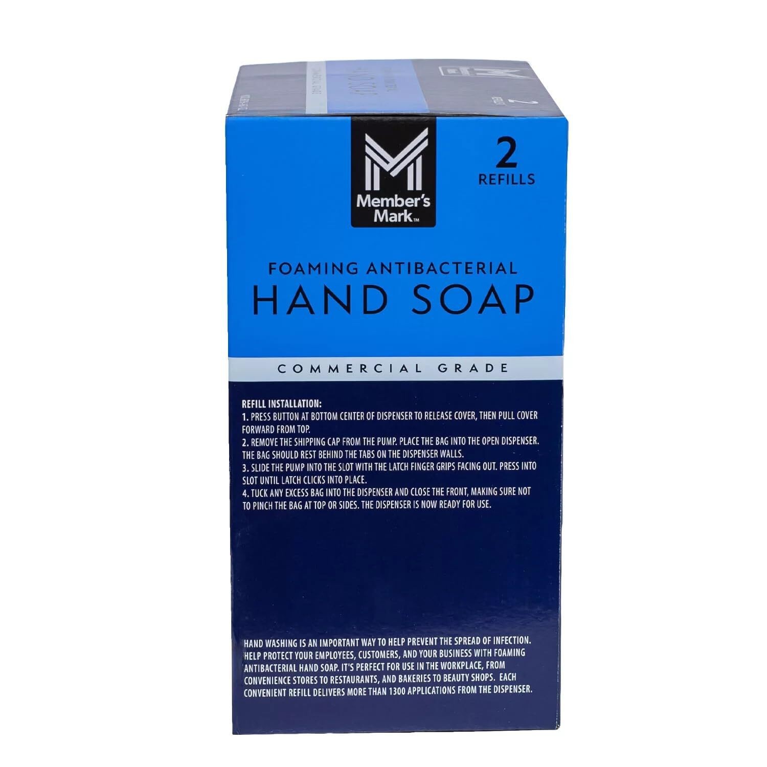 2x Member’s Mark Antibacterial Foaming Hand Soap, 33.8 Fluid Ounce (Pack of 2)