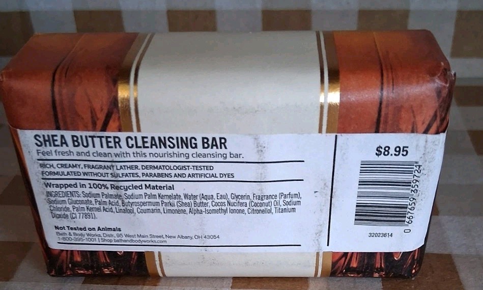 ALL NEW Whiskey Toast Shea Butter Cleansing Bar 5 oz Bath & Body Works