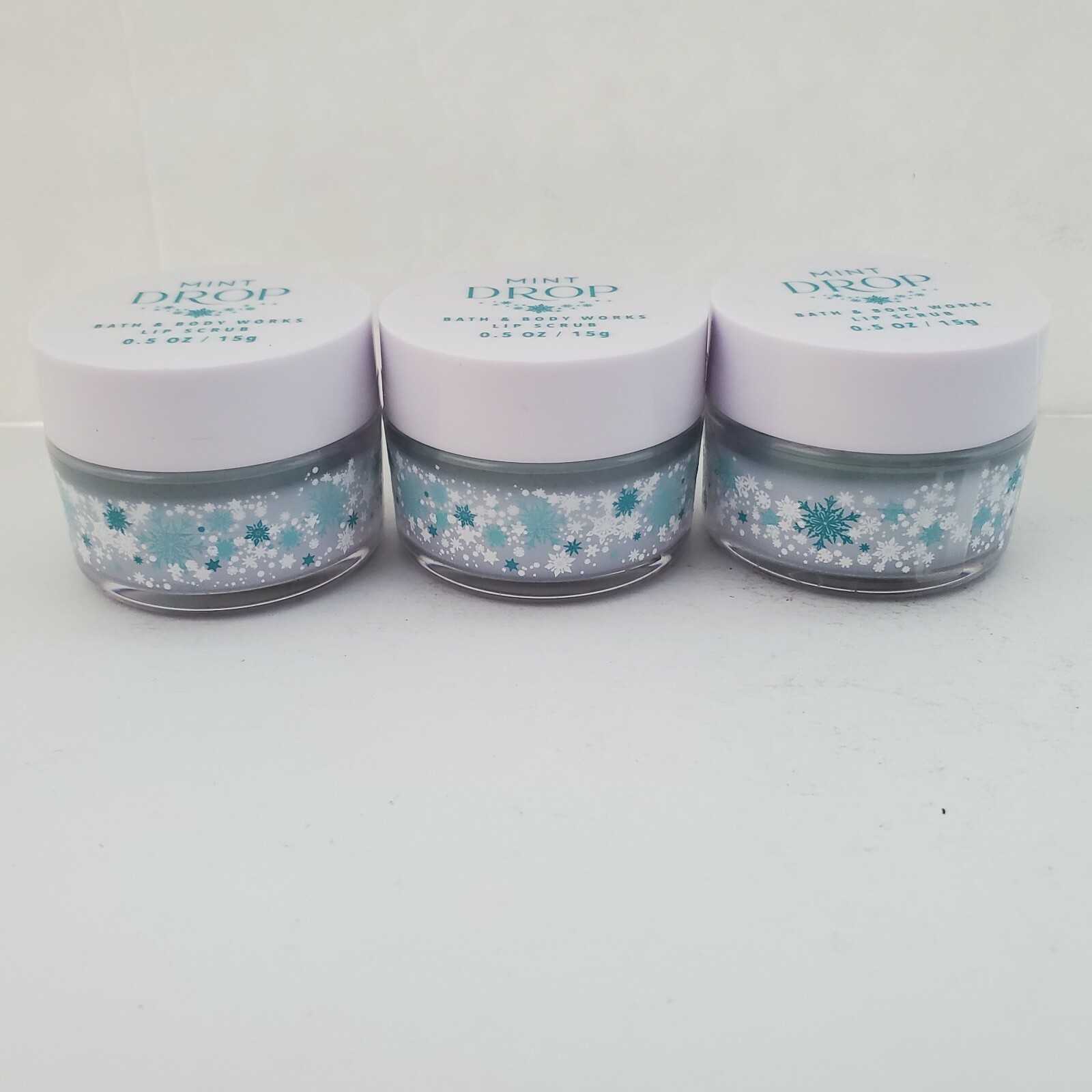 3 Pack – Bath & Body Works MINT DROP Lip Scrub 0.5oz/15 g Each NEW FREE SHIPPING