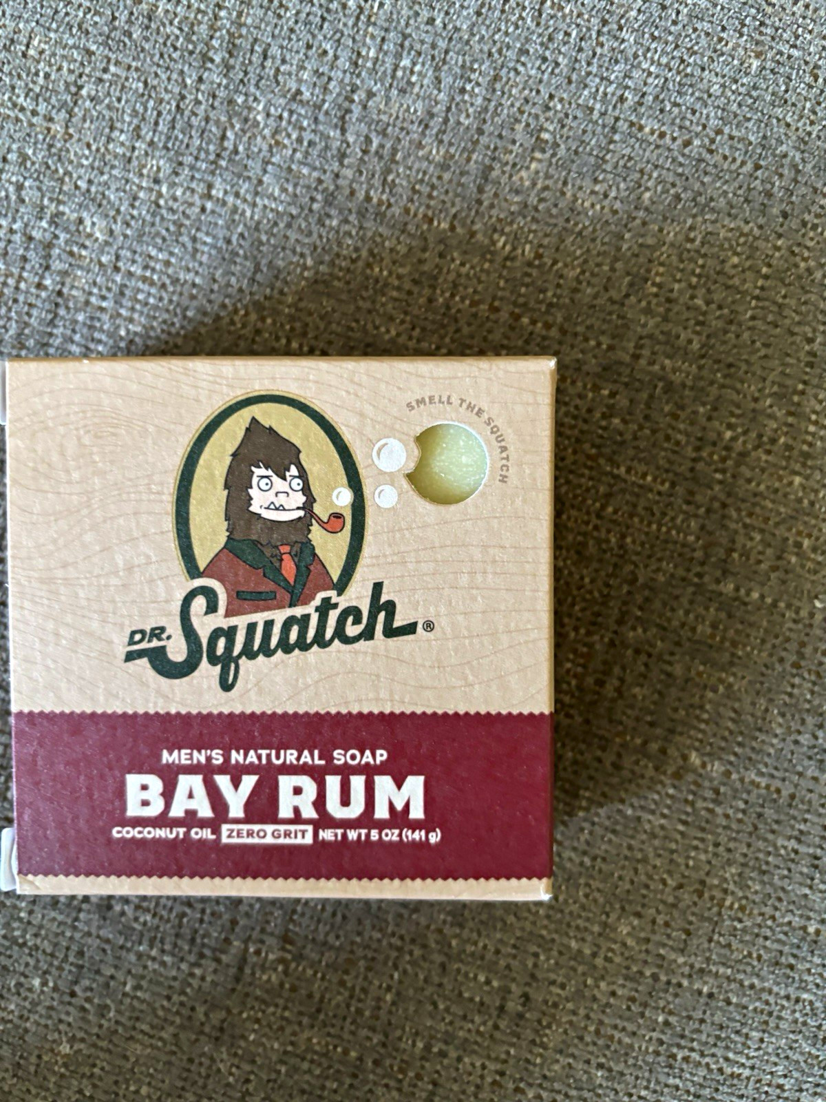 Dr. Squatch Men’s Body Bar Soap Bay Rum Scent 5 oz All Natural Cold Process