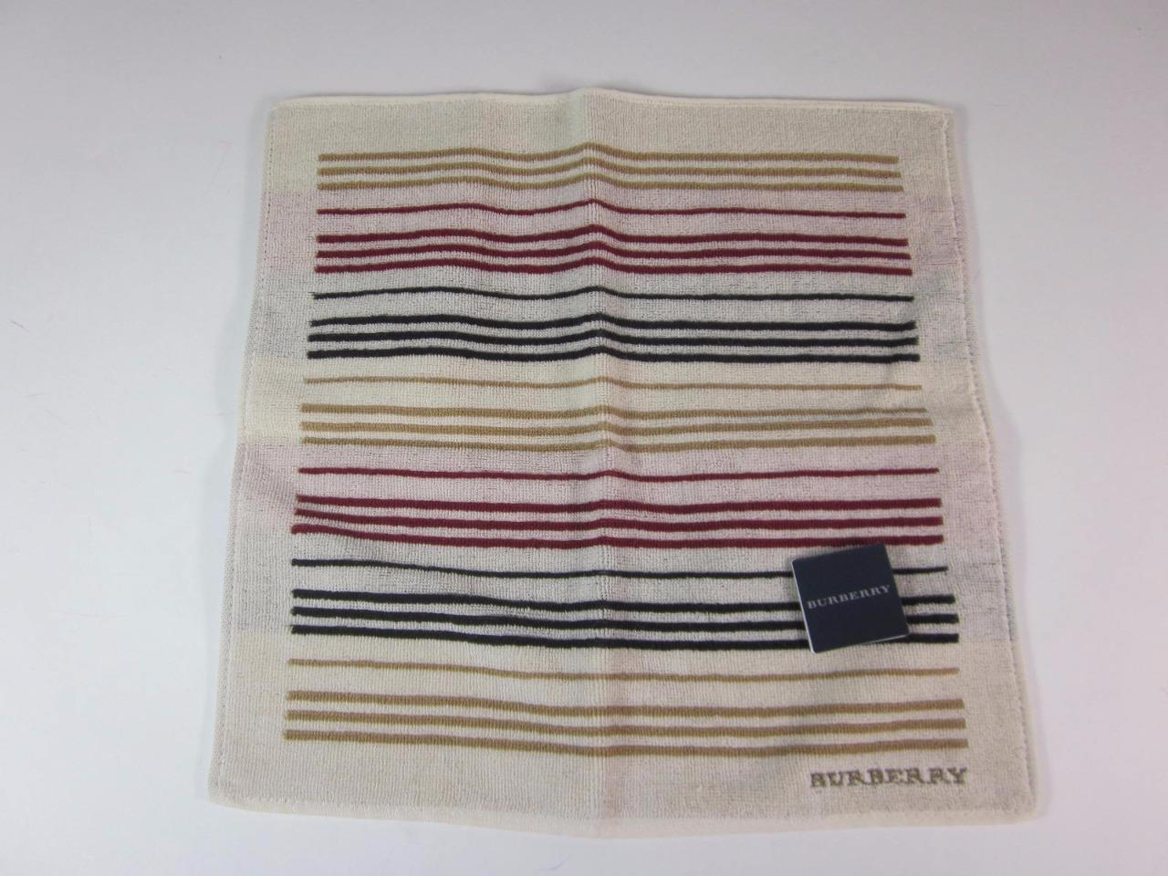 BURBERRY: Beige & “Burberry” Logo, Facial Travel Cloth $175 MINT!!