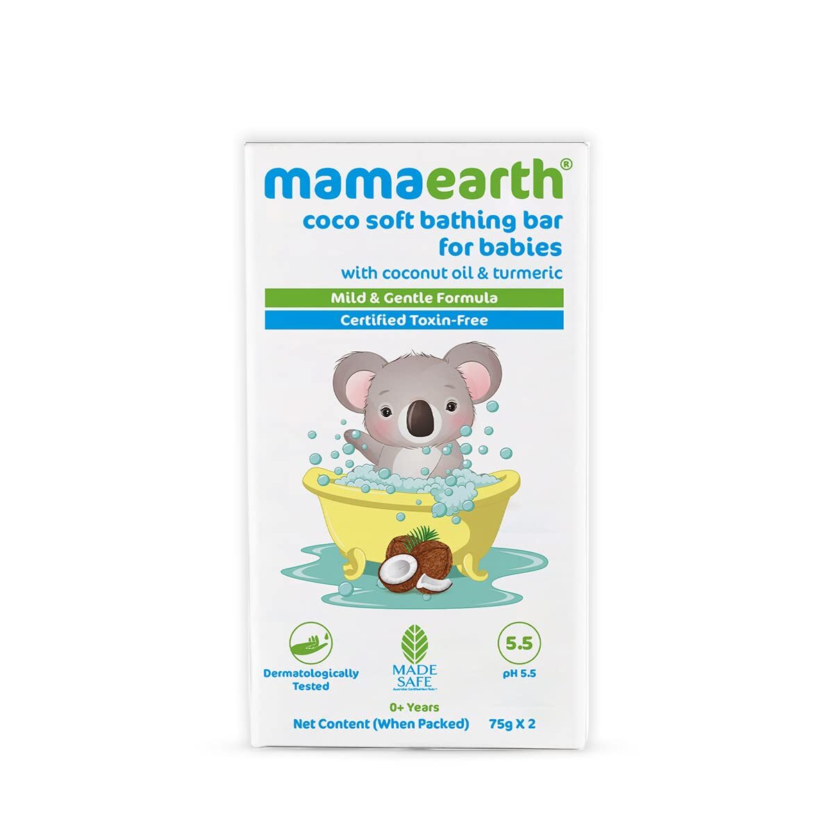 Mamaearth Coco Soft Bathing Bar for Babies With Coconut Oil 75gm (Pack of 2)_