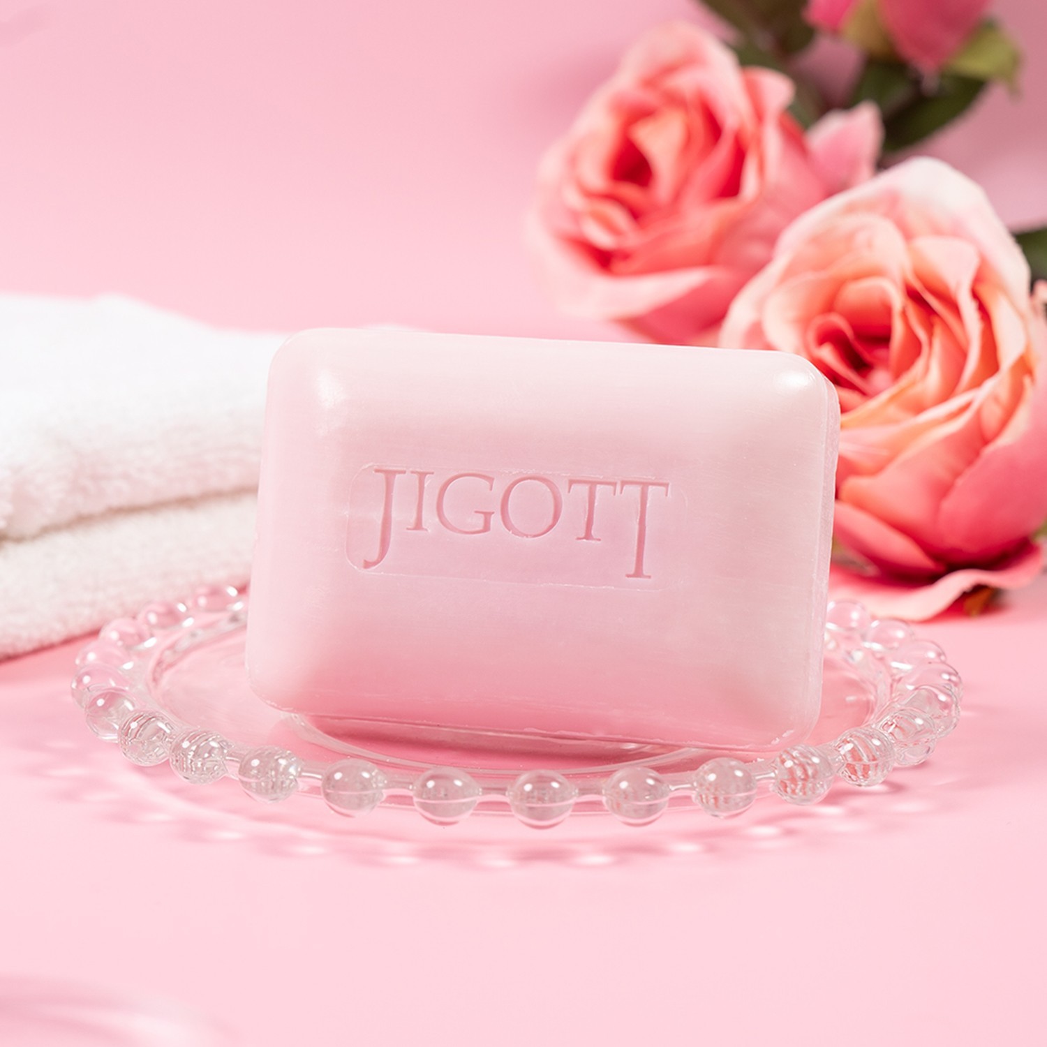 Jigott Rose Peeling Soap 100g 2 Pack – Exfoliating K Beauty Bar