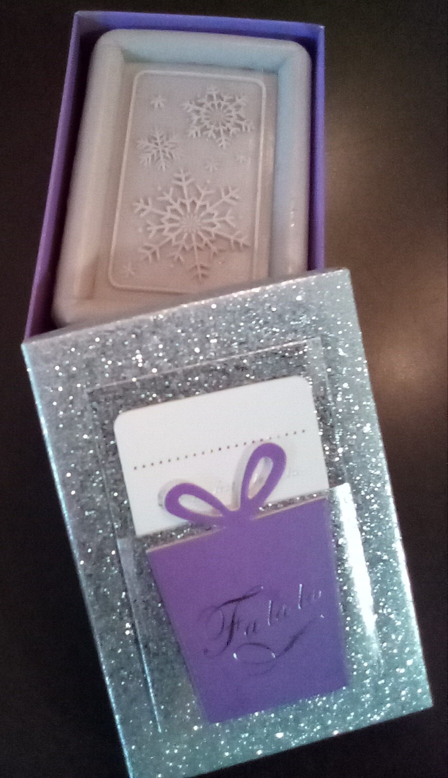 NIB ~ Winterberry “Snowflake” GLYCERIN 12 oz Bar Soap in Gift (Card) Box • USA