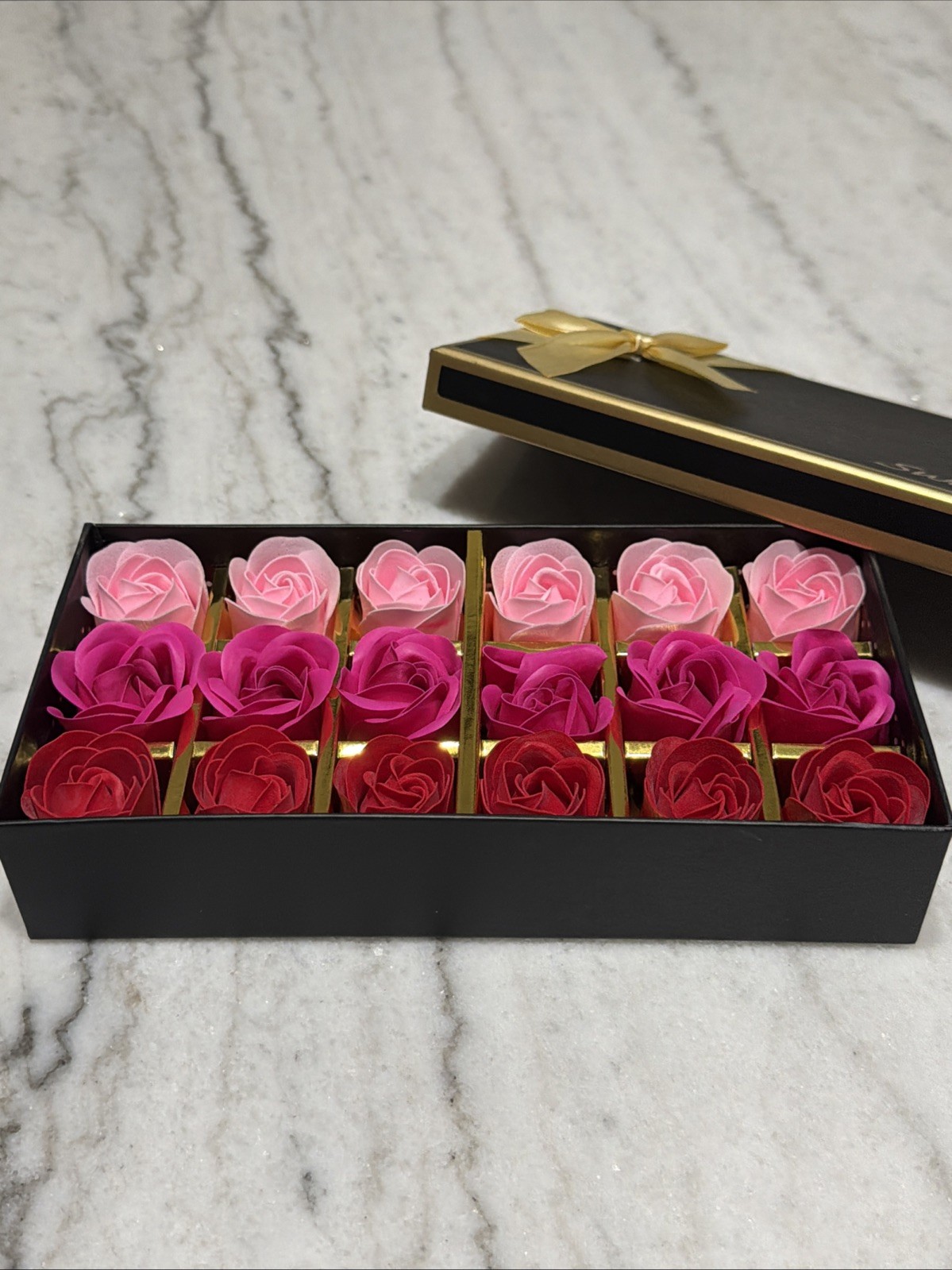 Rose Flower Soap Petals Gift Set 18PCS Pink Scented for Her