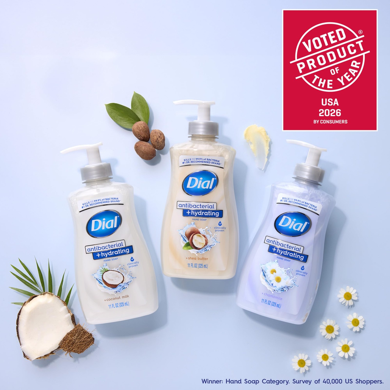 Dial Antibacterial Plus Hydrating Coconut Milk Liquid 11 Ounce (Pack of 4)