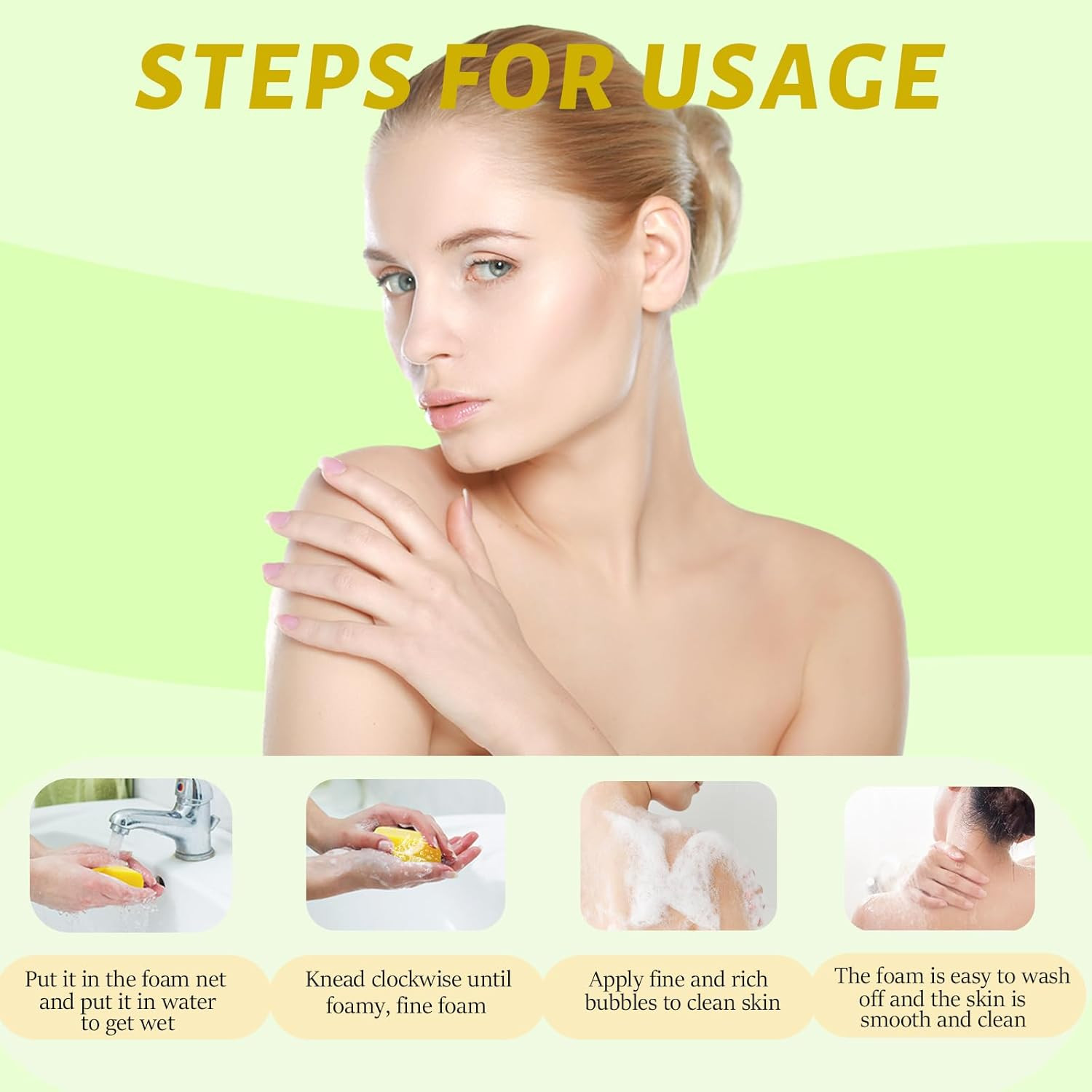3 Pack Turmeric Soap Bar for Face & Body Cleanser, All Natural Turmeric Soap, Or