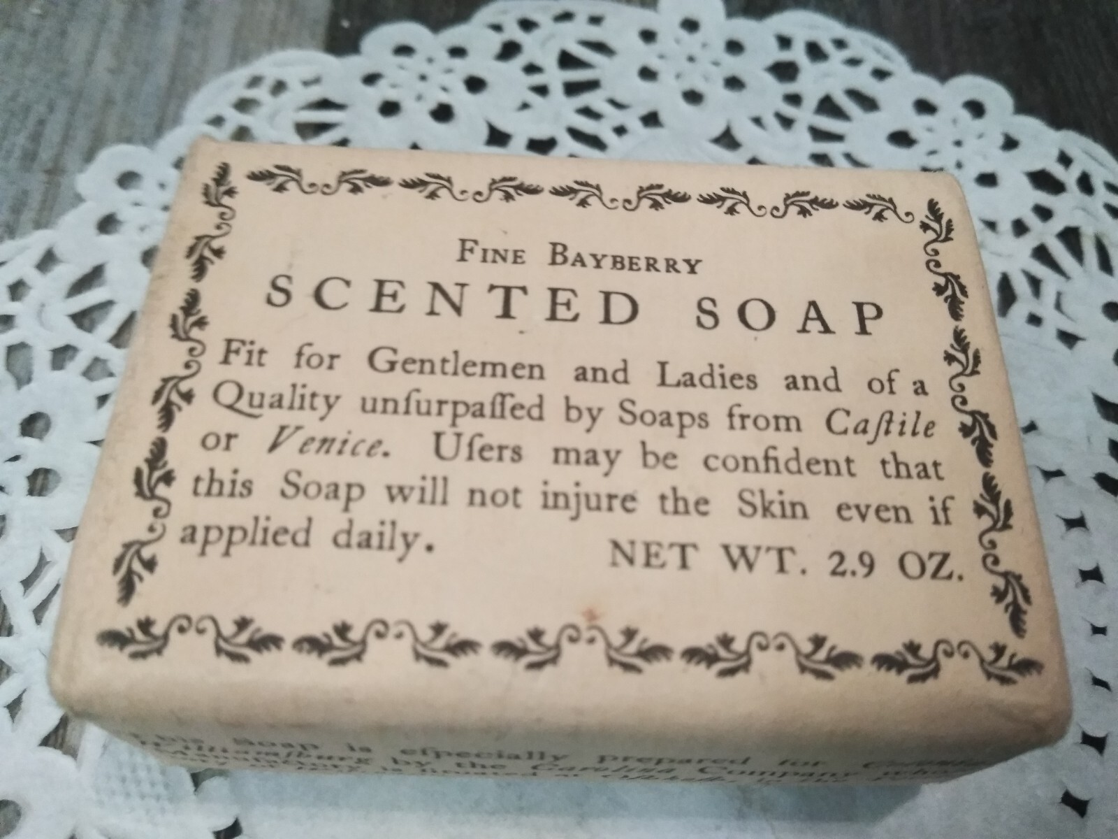 (1) CAFTILE OF VENICE GENTLEMEN AND LADIES FINE BAYBERRY SCENTED SOAP 2.9oz (new