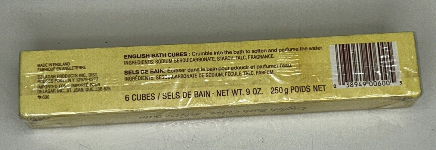 Delagar Vintage Pack of 6 Floral Scented English Bath Cubes NOS Sealed READ