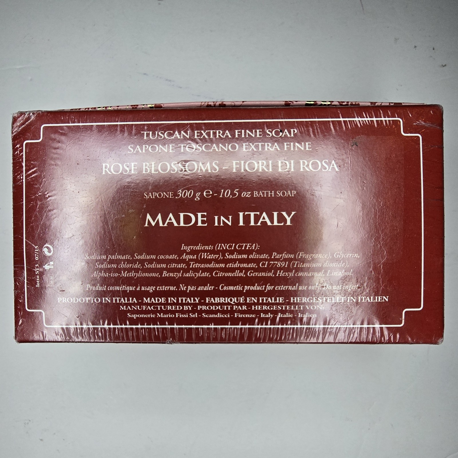 Giardini Toscani Rose Blossoms Bath Soap 10.5 oz Made in Florence Italy Fiori di