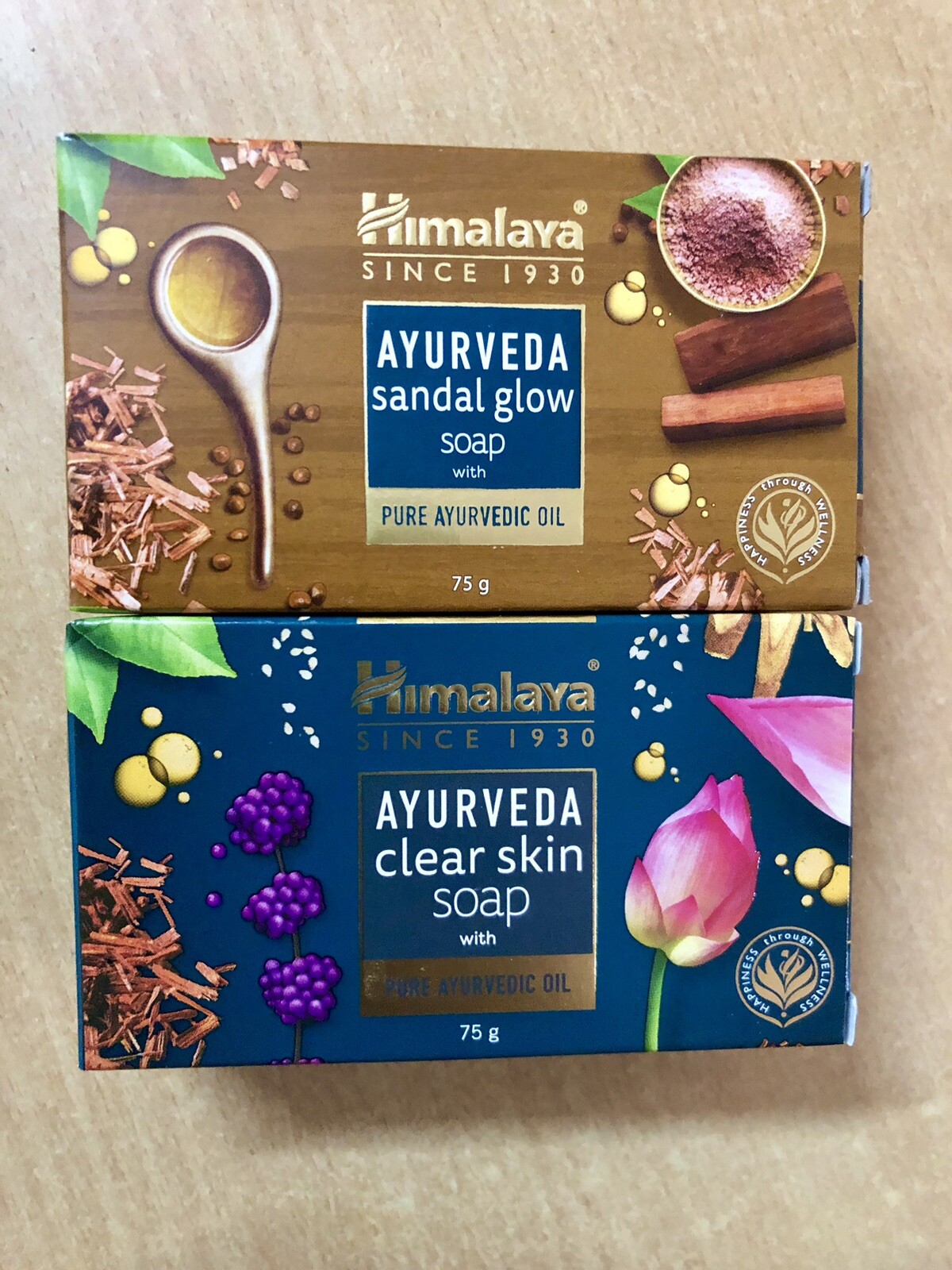 8 Pc Himalaya Ayurveda Sandal Glow Soap + Clear Skin Soap 75 gm each, Free Ship