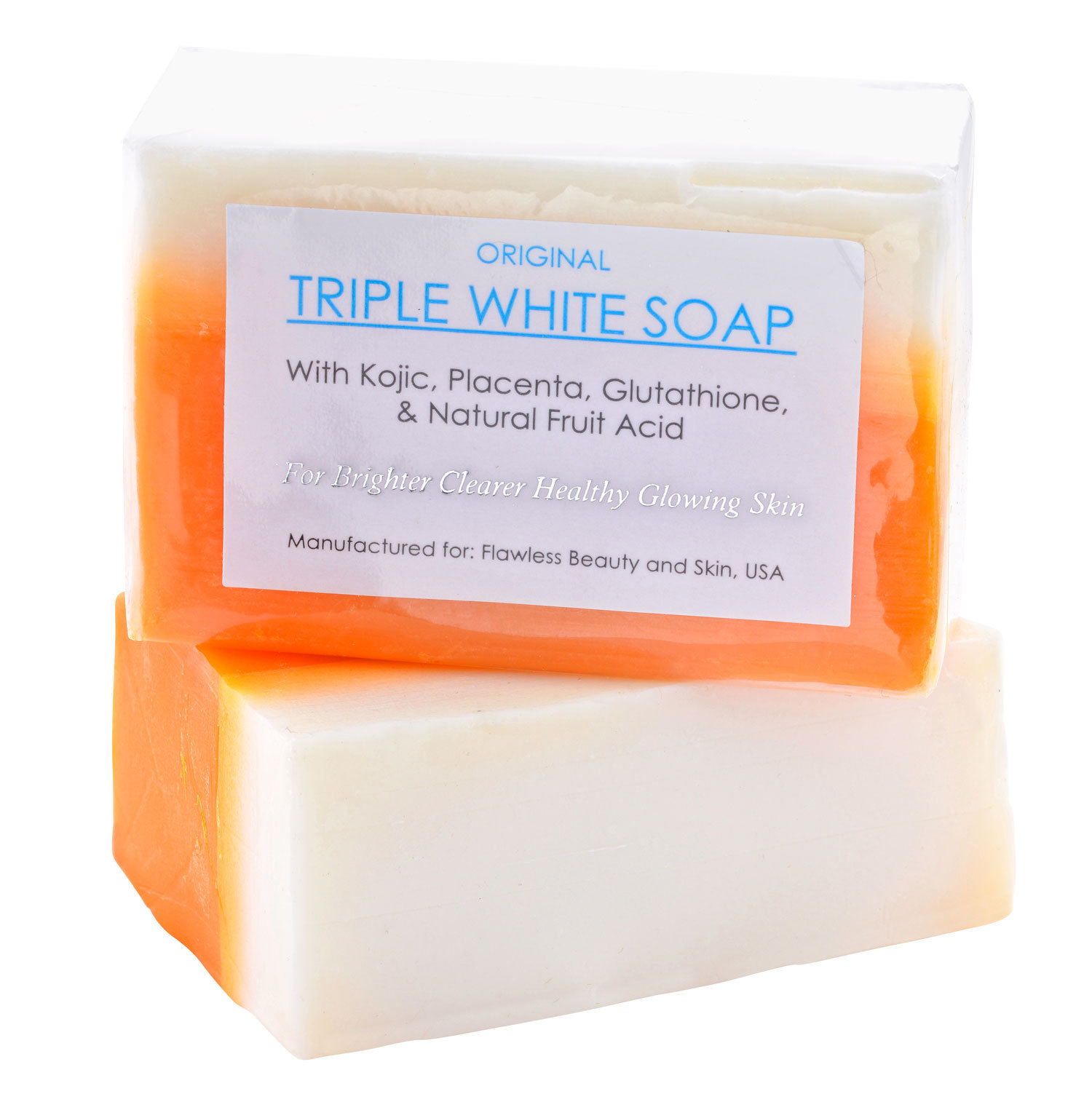 Triple White Soap w/ Kojic Placenta Glutathione & Natural Fruit Acid, 3 Bars