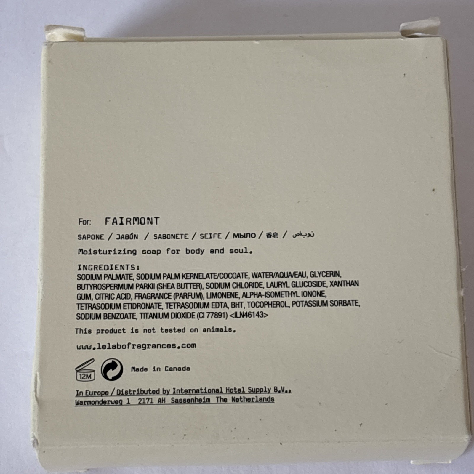 Le Labo Rose 31 Soap 60g NEW Worn Box
