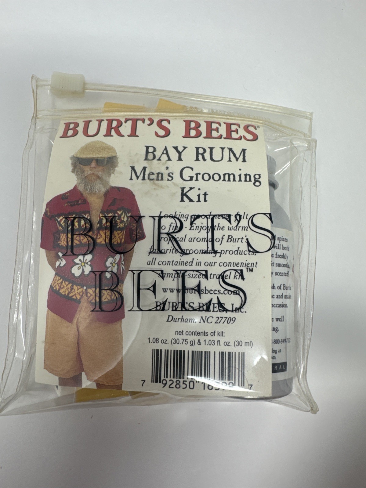 VTG 4pc BURT’S BEES Bay Rum Grooming Kit Travel Size Aftershave Balm Cologne Cre