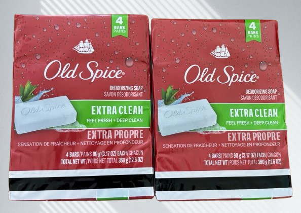 2X Old Spice Deodorizing 4 CT Bar Soap Extra Clean Fresh & Deep Clean 3.17 Oz