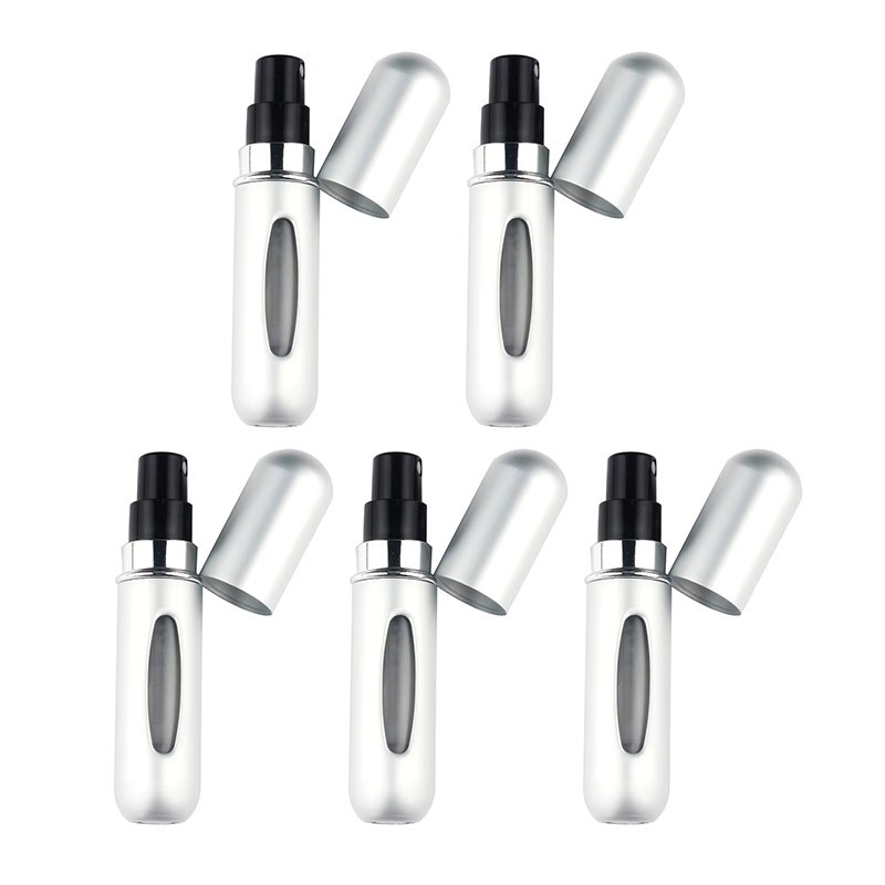 5/10Pcs Mini Refillable Travel Portable Perfume Atomizer Bottle Spray Pump Case
