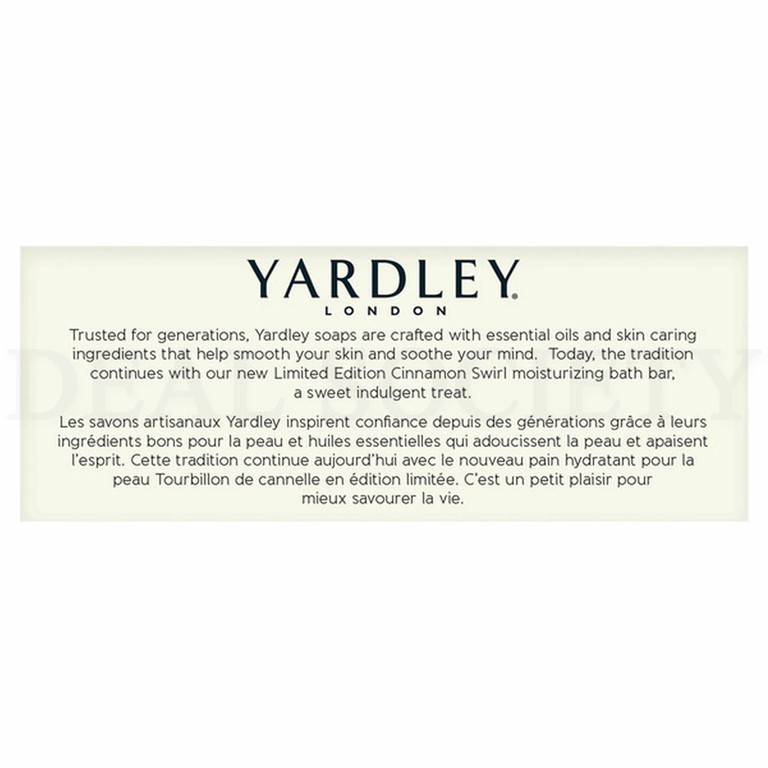 Yardley London Limited Edition Cinnamon Swirl Moisturizing Bath Bar 4oz Lot of 6