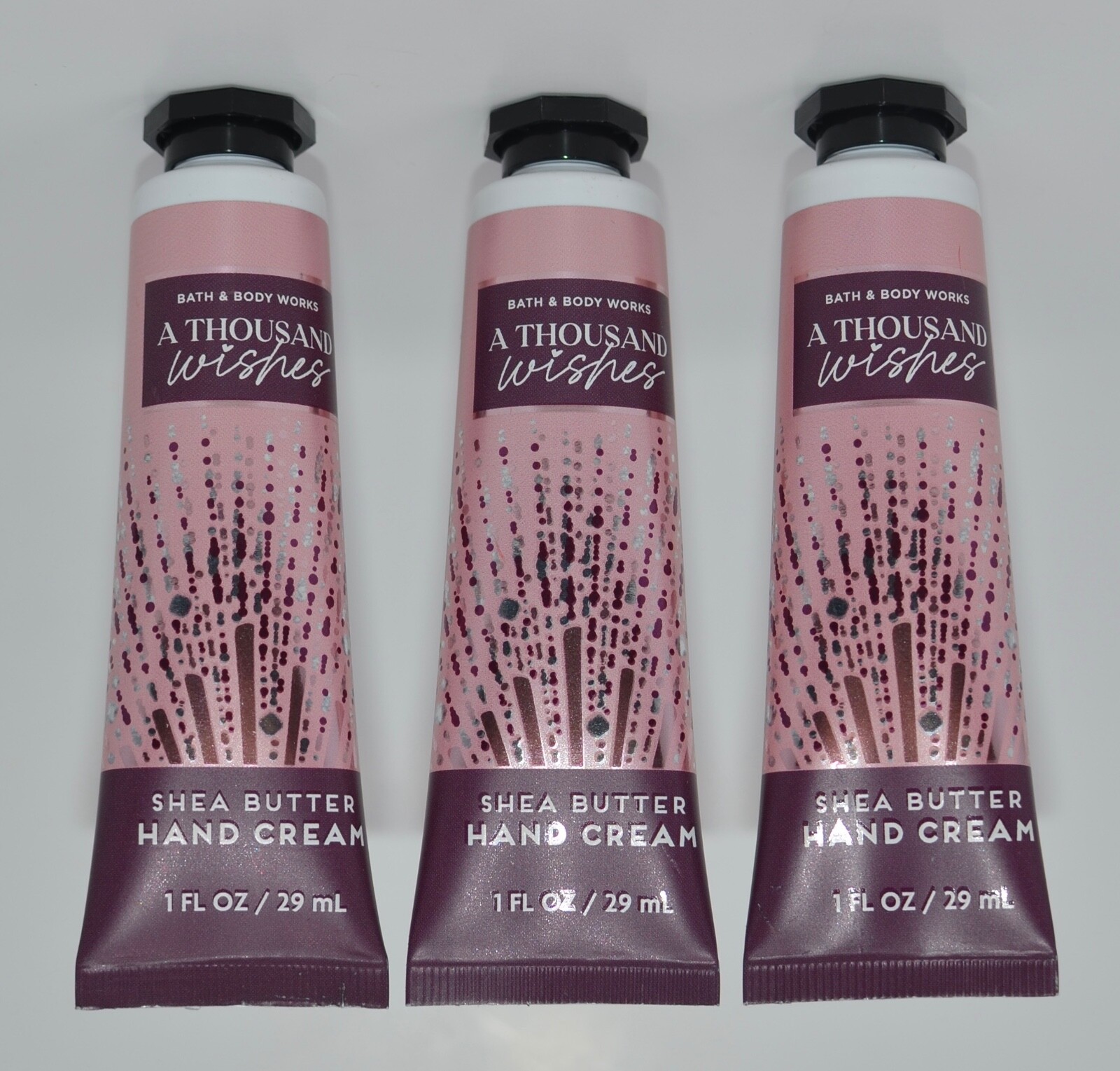 3 BATH & BODY WORKS A THOUSAND WISHES HAND CREAM LOTION SHEA BUTTER TRAVEL 1 OZ