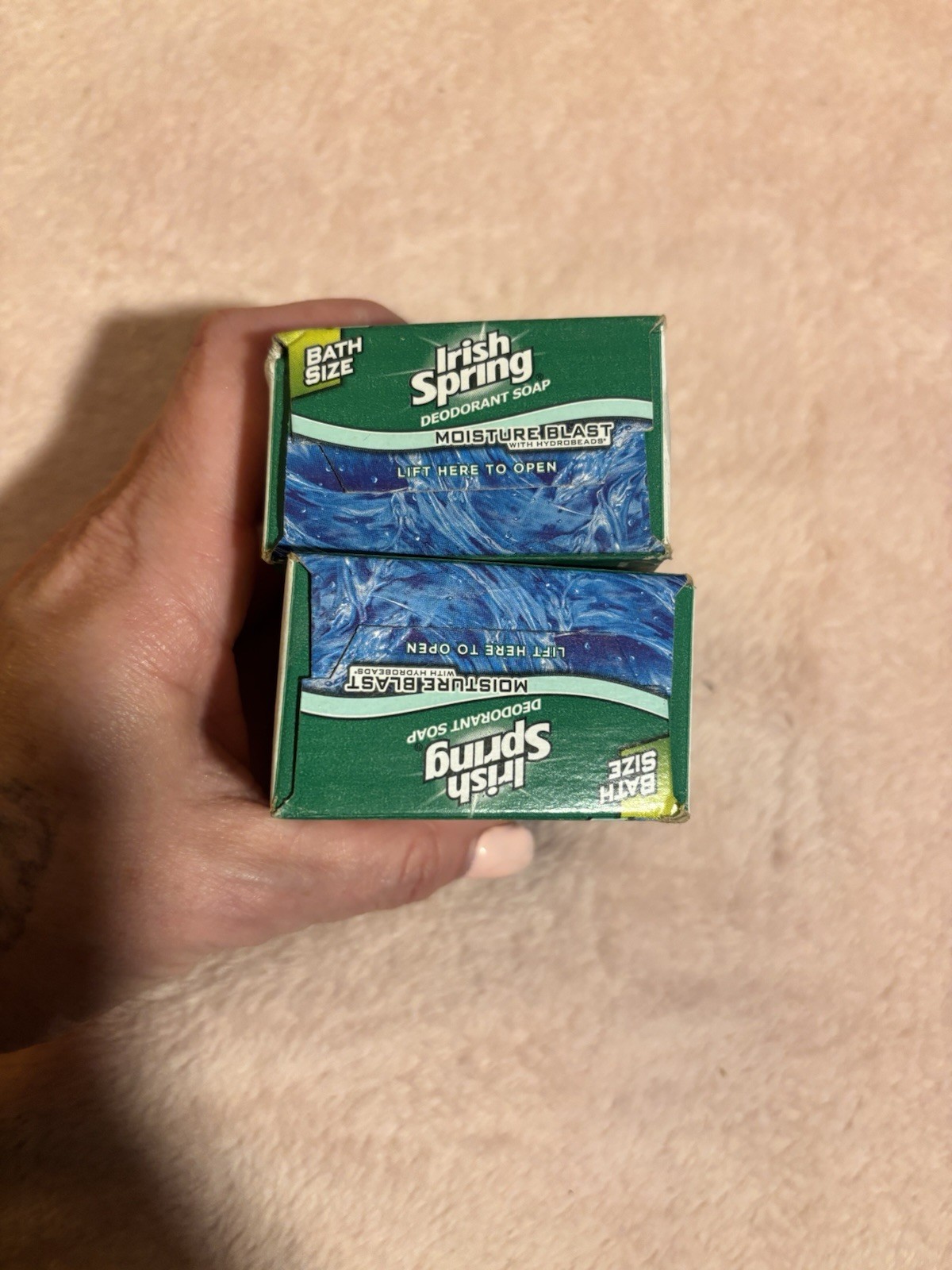 Irish Spring Moisture Blast Deodorant Soap Revitalizing Scent 2 Bars Vintage